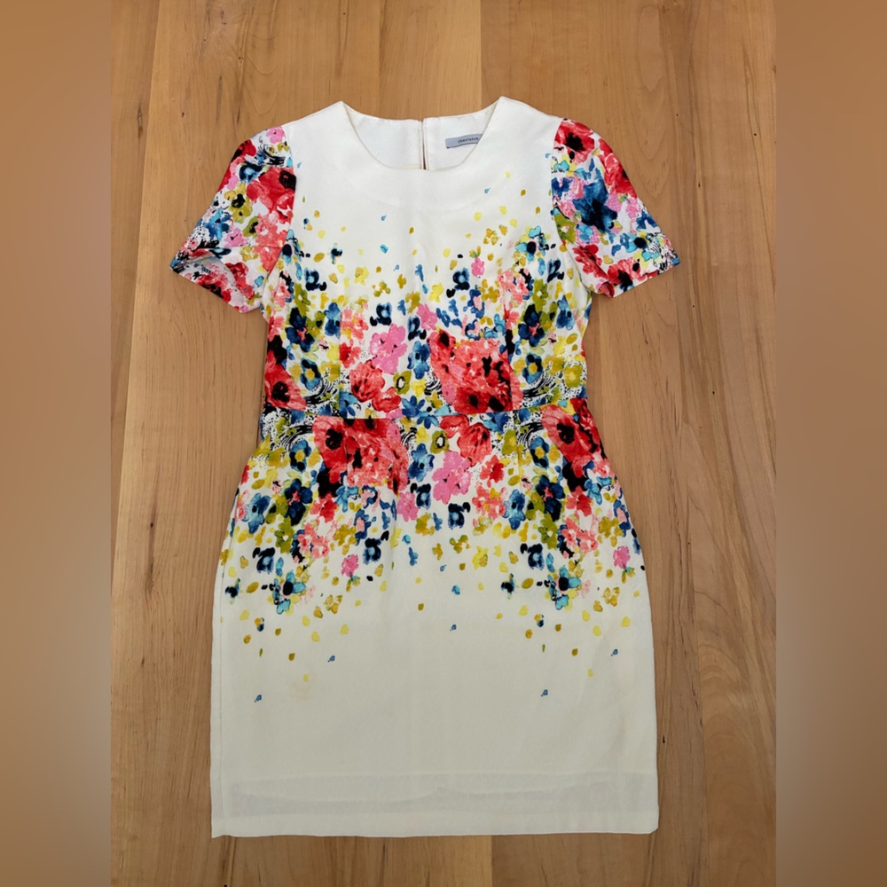 Vibrant Floral Short Sleeve Dress